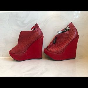 Red Snake Heels